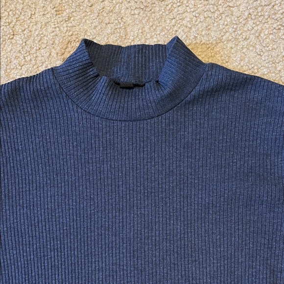 Uniqlo Cotton Dark Blue Long Sleeve Turtleneck Sweater - Picture 4 of 7